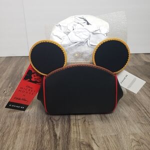 Coach Black and Red Mickey Mouse Bag